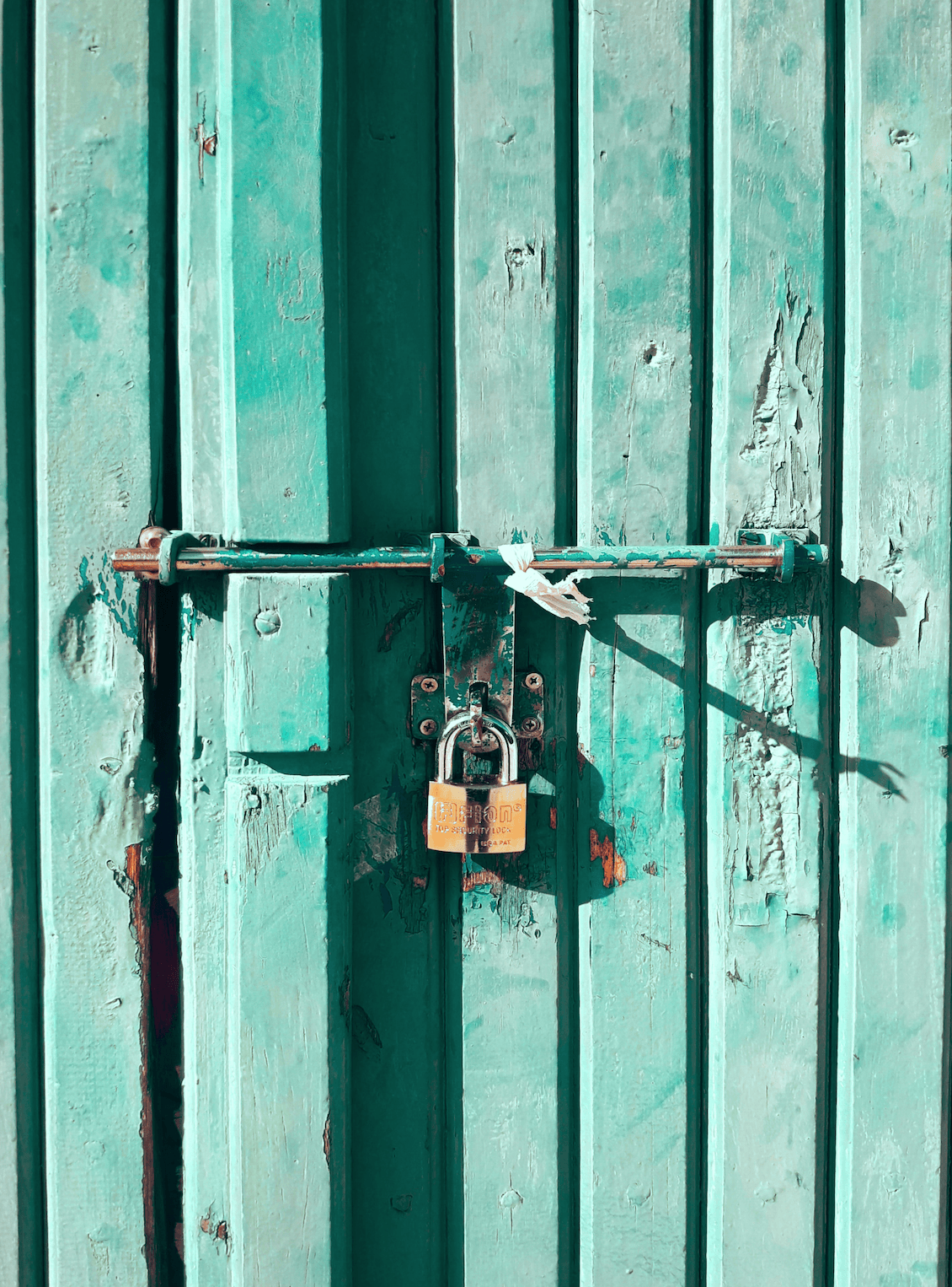 padlocked door influence